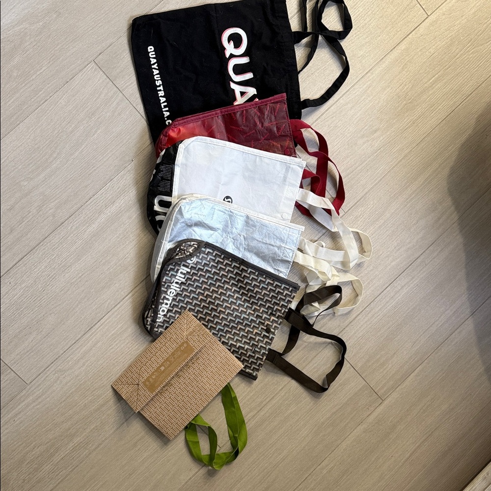 LULULEMON AND OTHER BAG BUNDLE SET OF 6